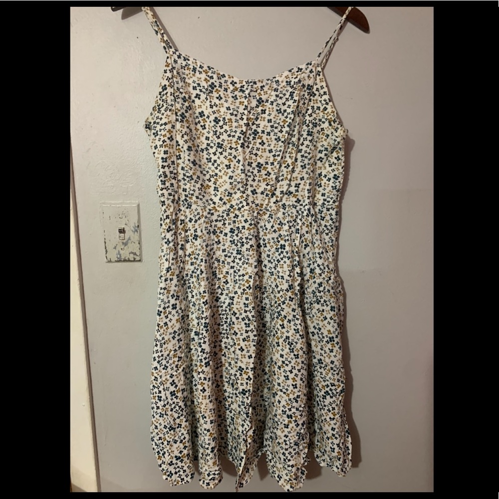 SALe!Floral Linen-Blend Fit & Flare Cami Sundress